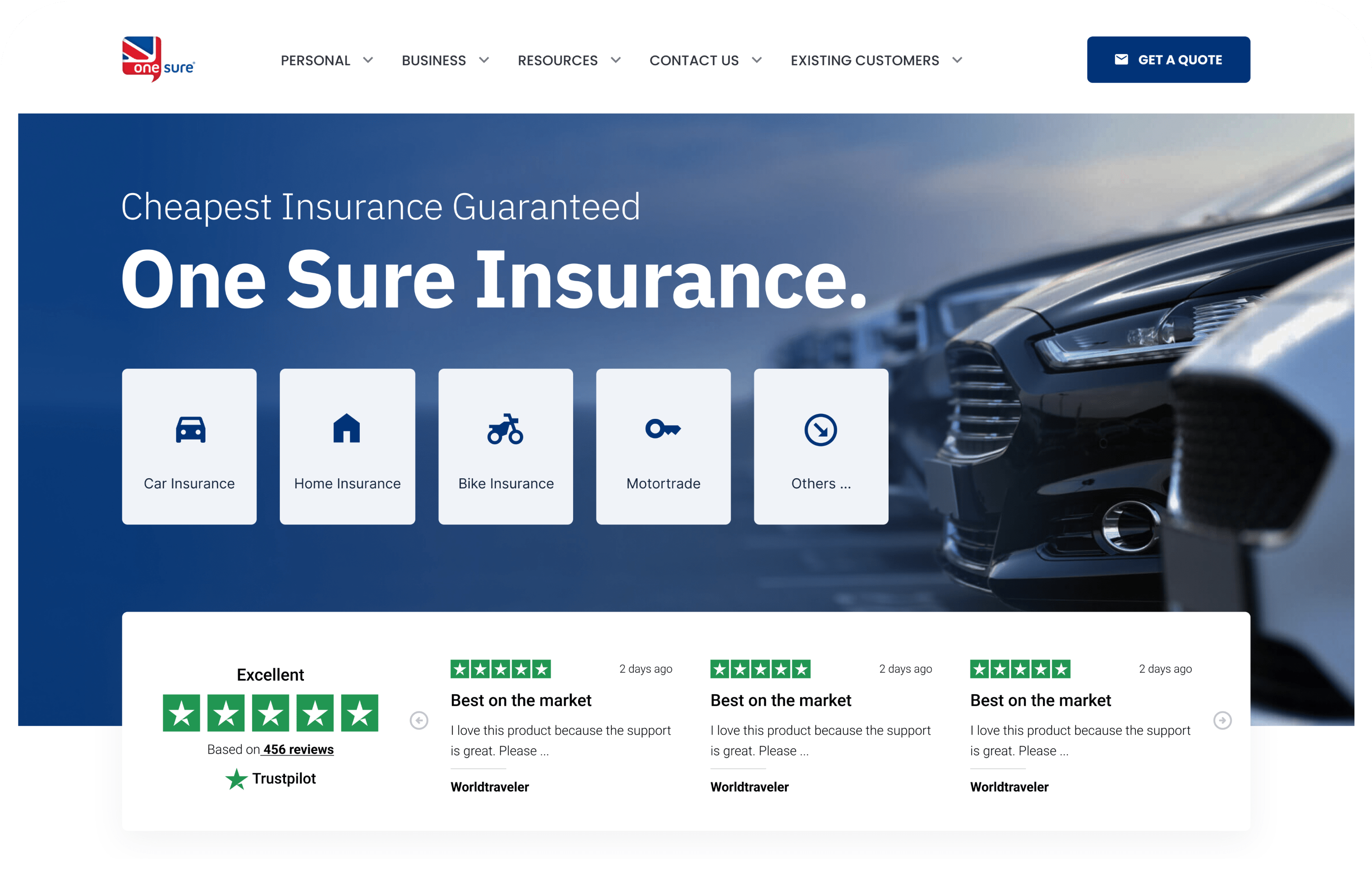 One Sure Insurance Website