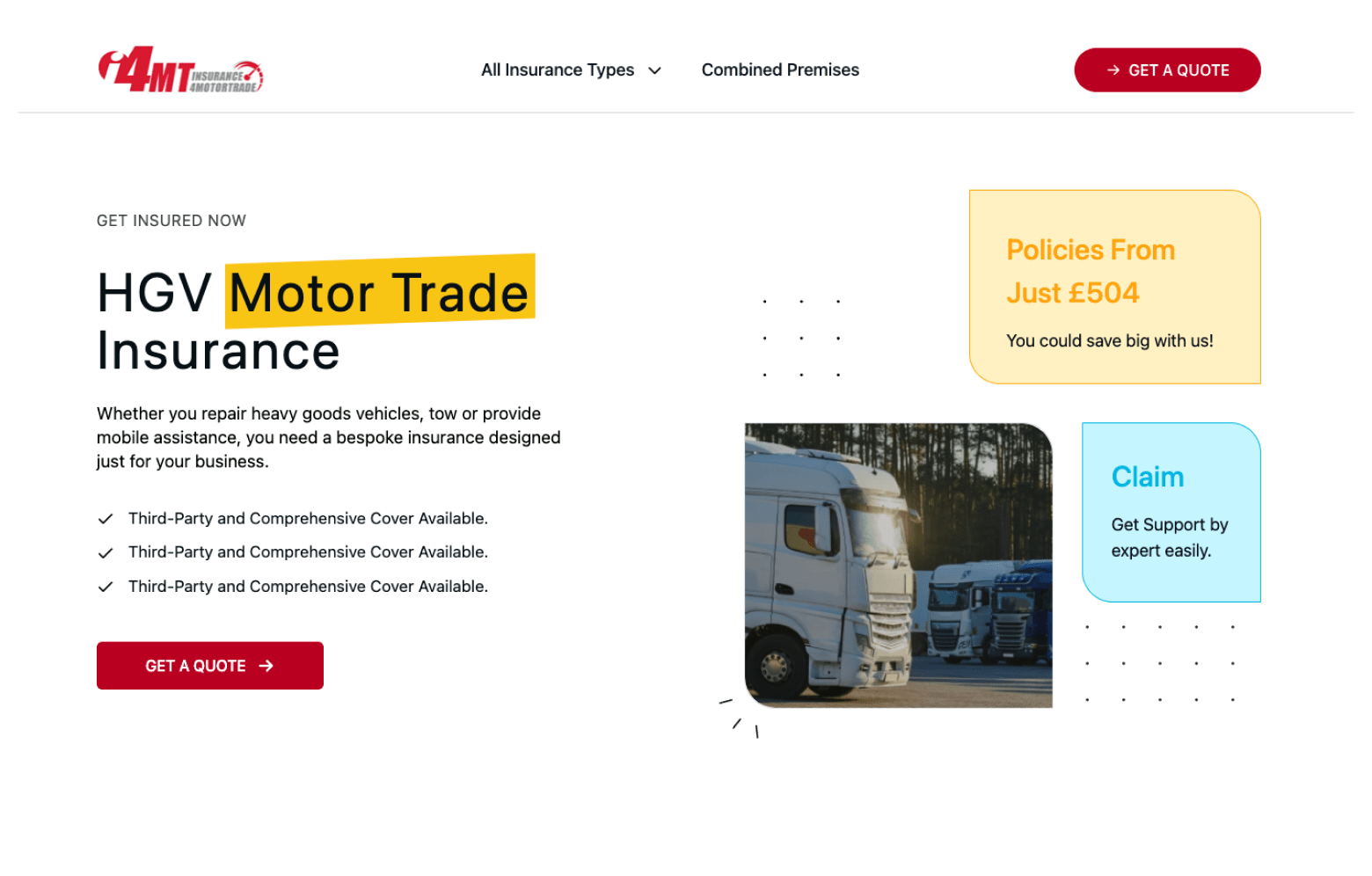 Motor Trade Insurance Website